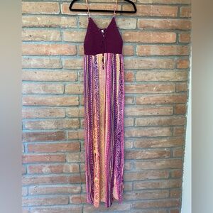 Purple and Pink Crochet maxi  Dress